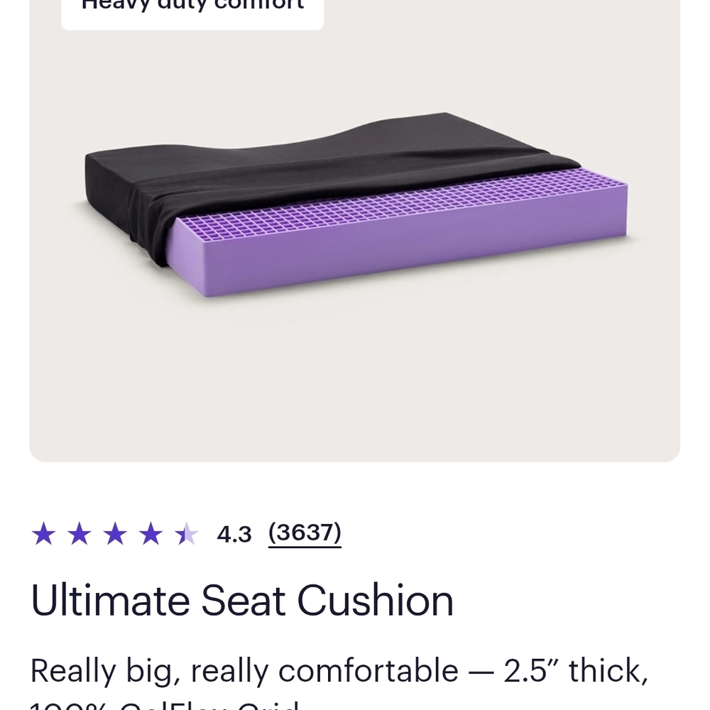 Purple Ultimate Seat Cushion